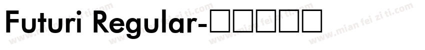 Futuri Regular字体转换